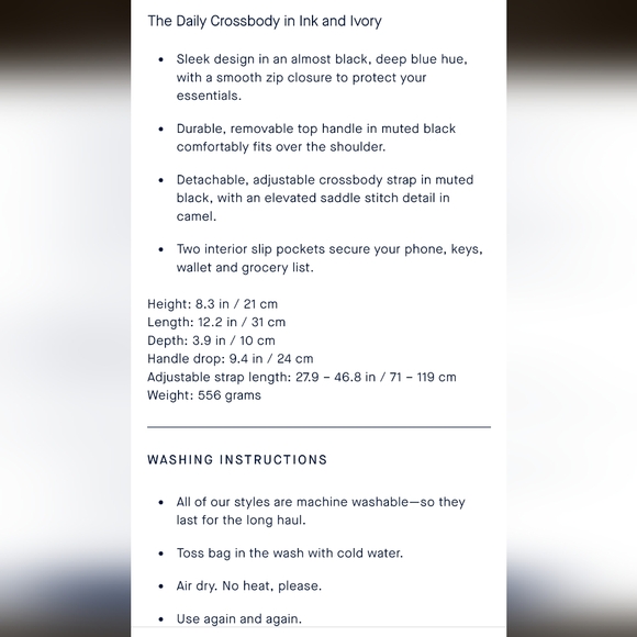 Rothy's Amber Brown Daily Crossbody - Picture 5 of 6